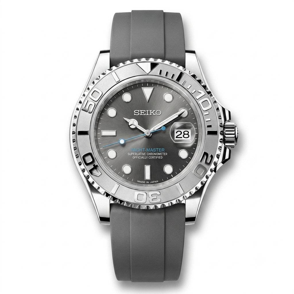 YachtMod Acier Oysterflex Cadran Rhodium