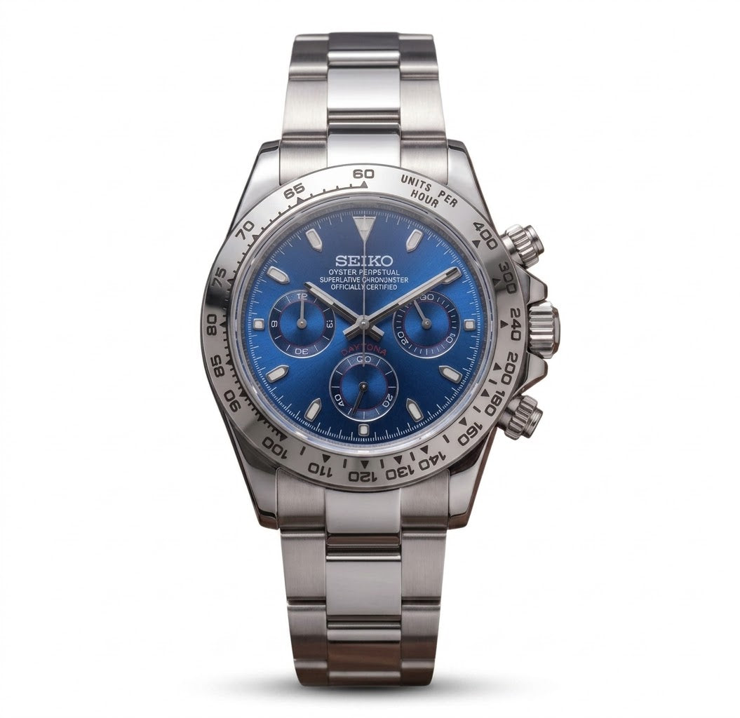 Seikona Acier Cadran Bleu Marine
