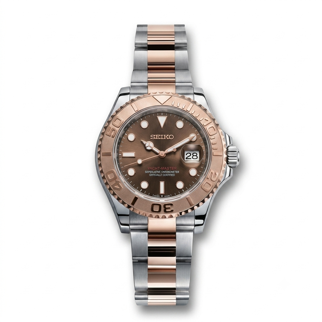 YachtMod Acier & Or Rose Chocolat