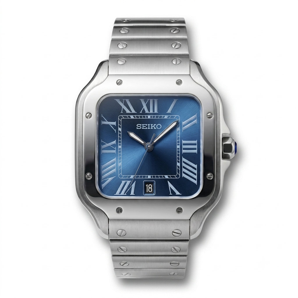 SantosMod Acier Cadran Bleu