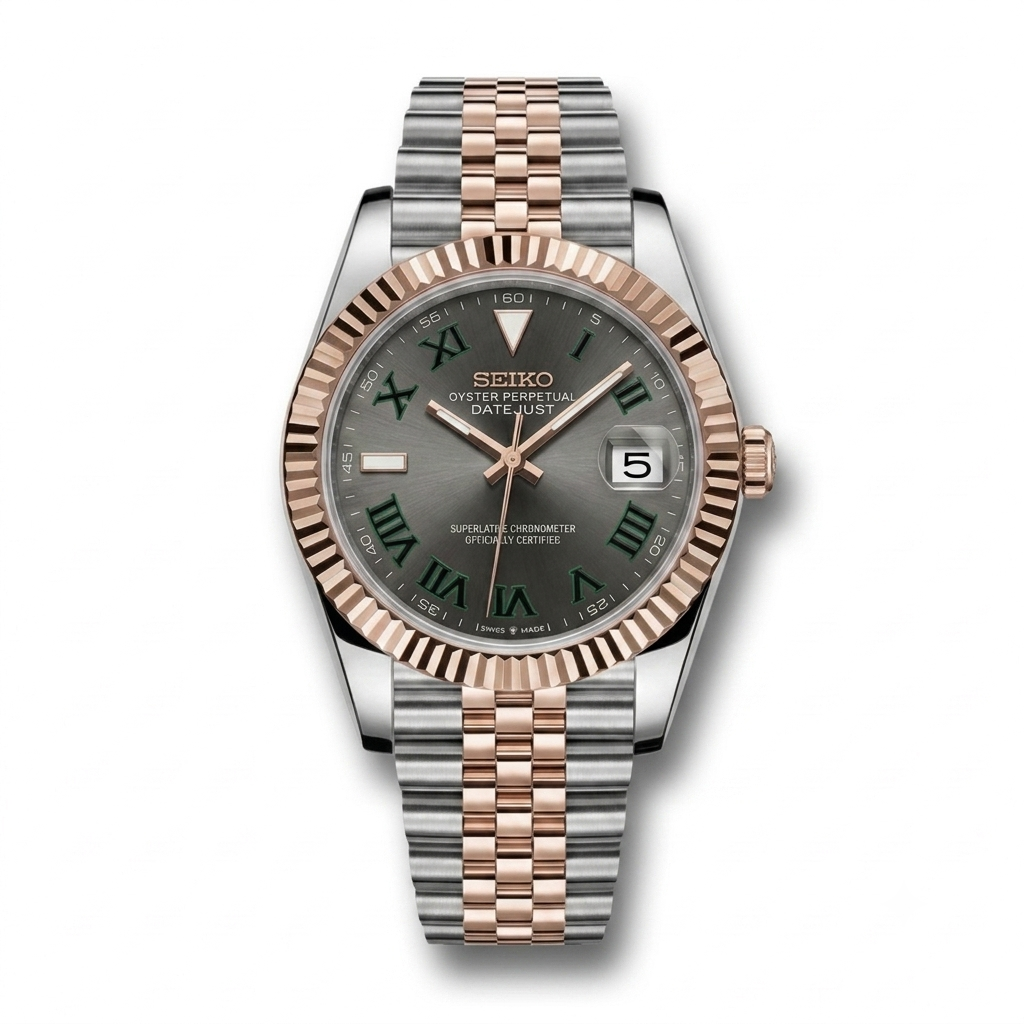 DatejustMod - Acier & Or Rose Wimbledon