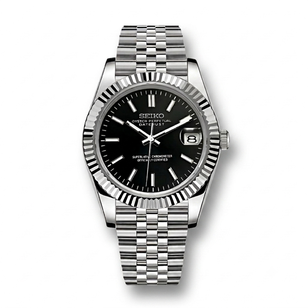 DatejustMod - Acier Cadran Noir