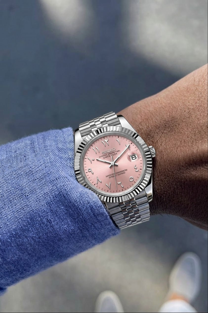 Seikojust Acier Cadran Rose ArabicDial