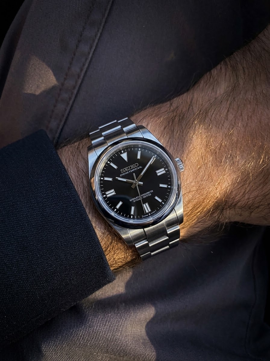 Seikoyster Acier Cadran Noir