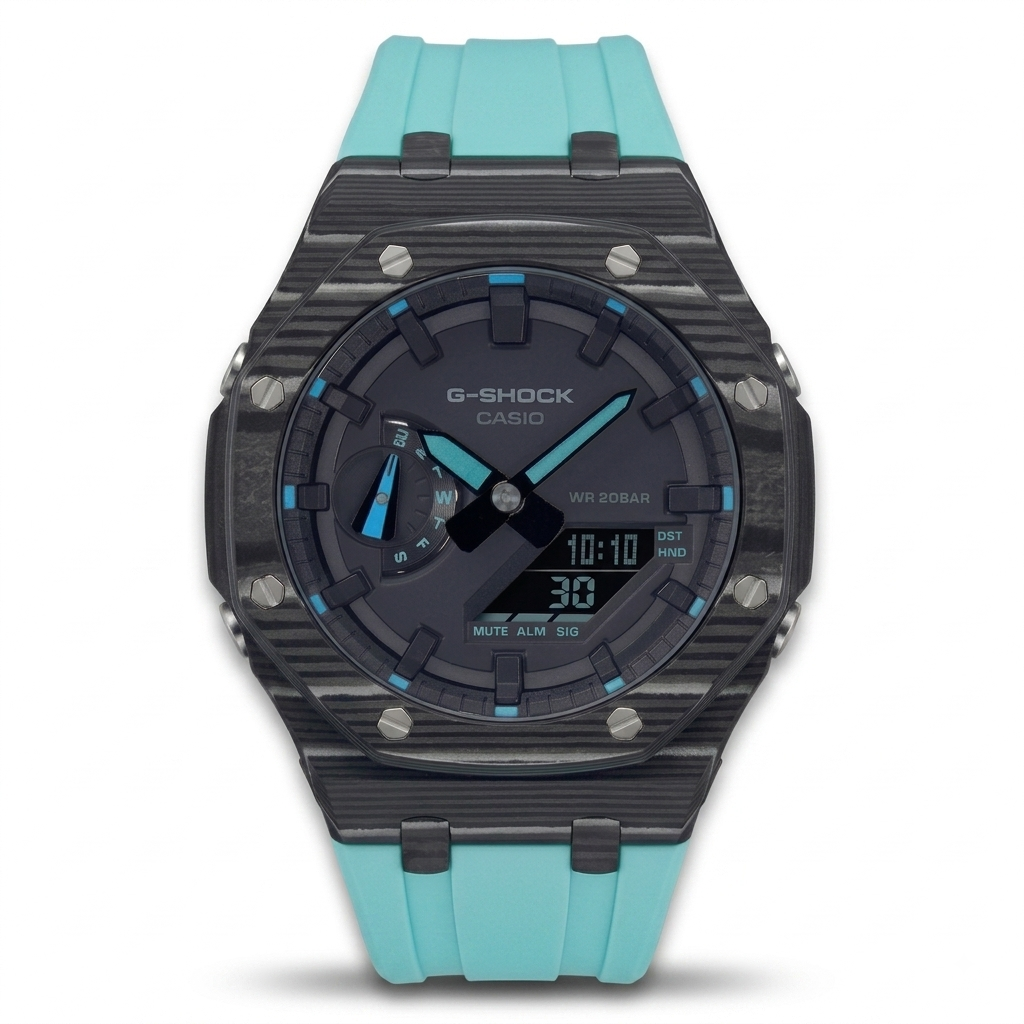 Tiffany Blue - Marbled Carbon