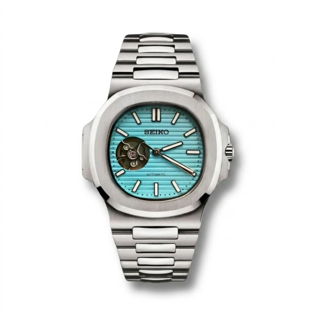 NautilusMod Acier Cadran Tiffany Open Heart