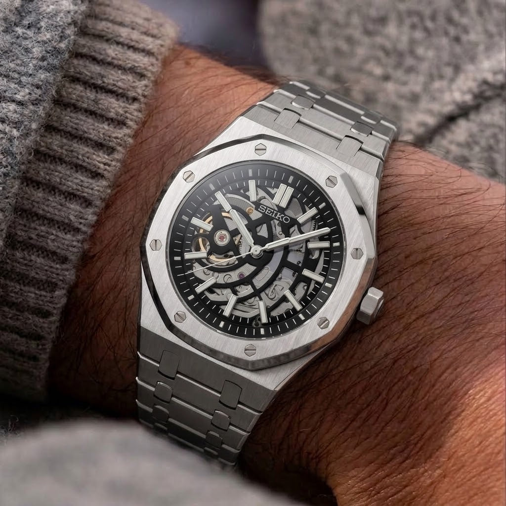 Seikoak Acier Cadran Squelette